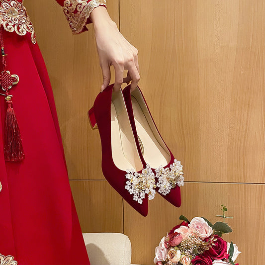 Wedding Main Dress Plus Size Wide Fat Women's Fashion Shoes