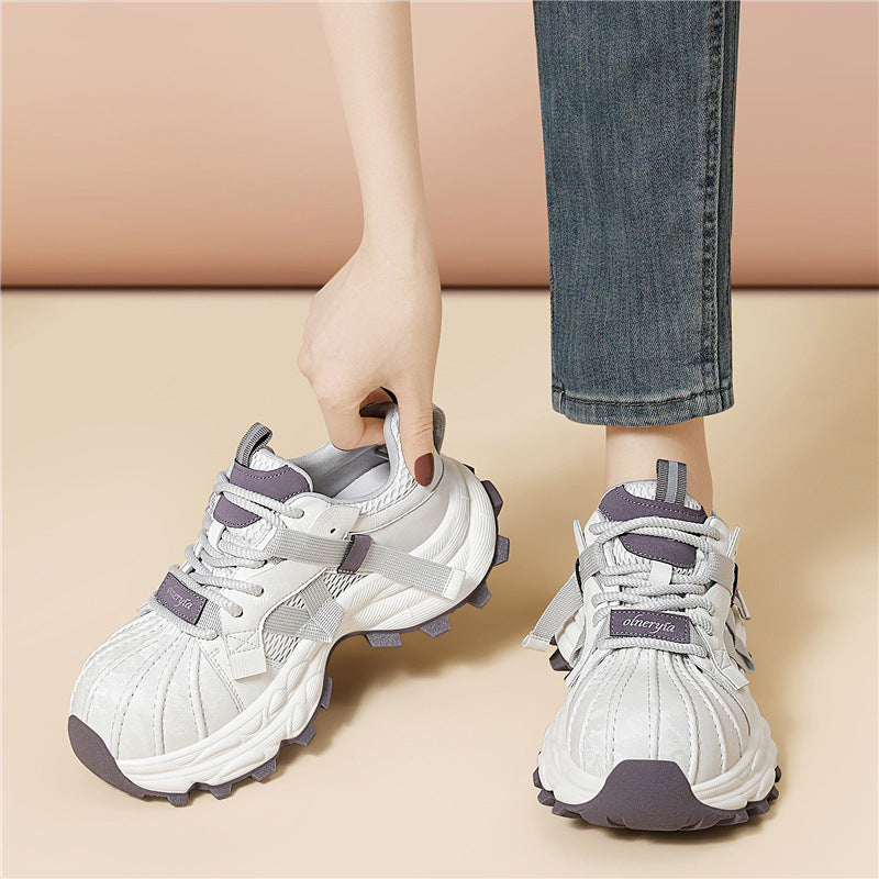 Women's Contrast Color Sweet Cool Spring Shell Toe Men's Shoes
