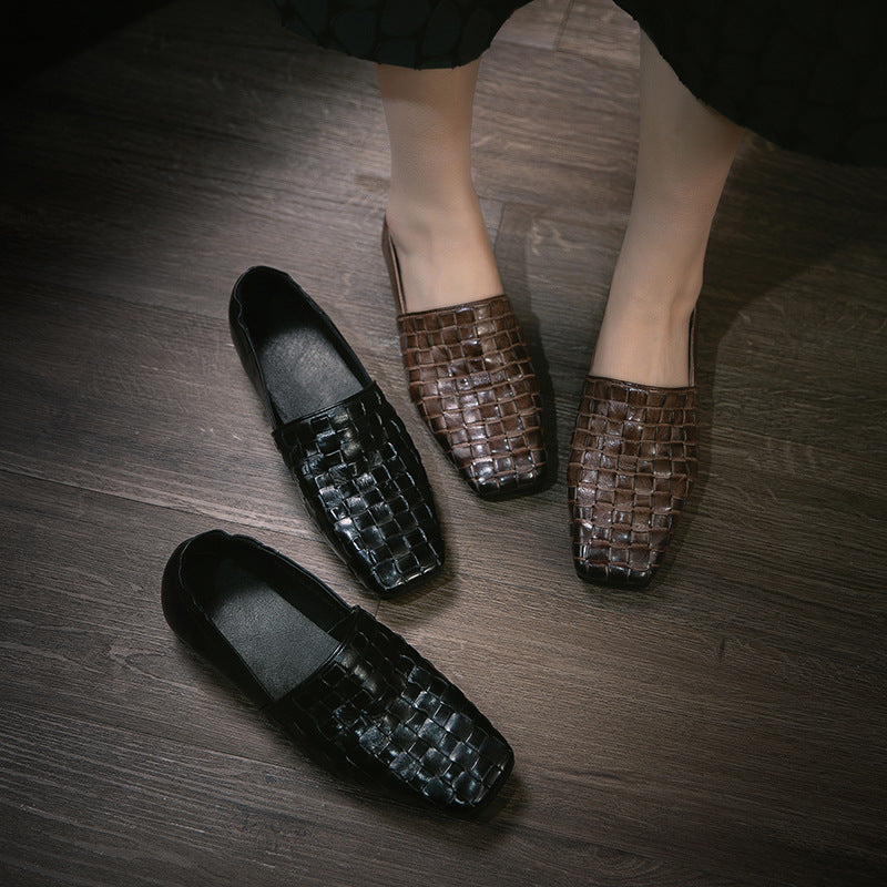 Women's Retro Style Slip-on Pumps Special Interest Light Women's Casual Shoes