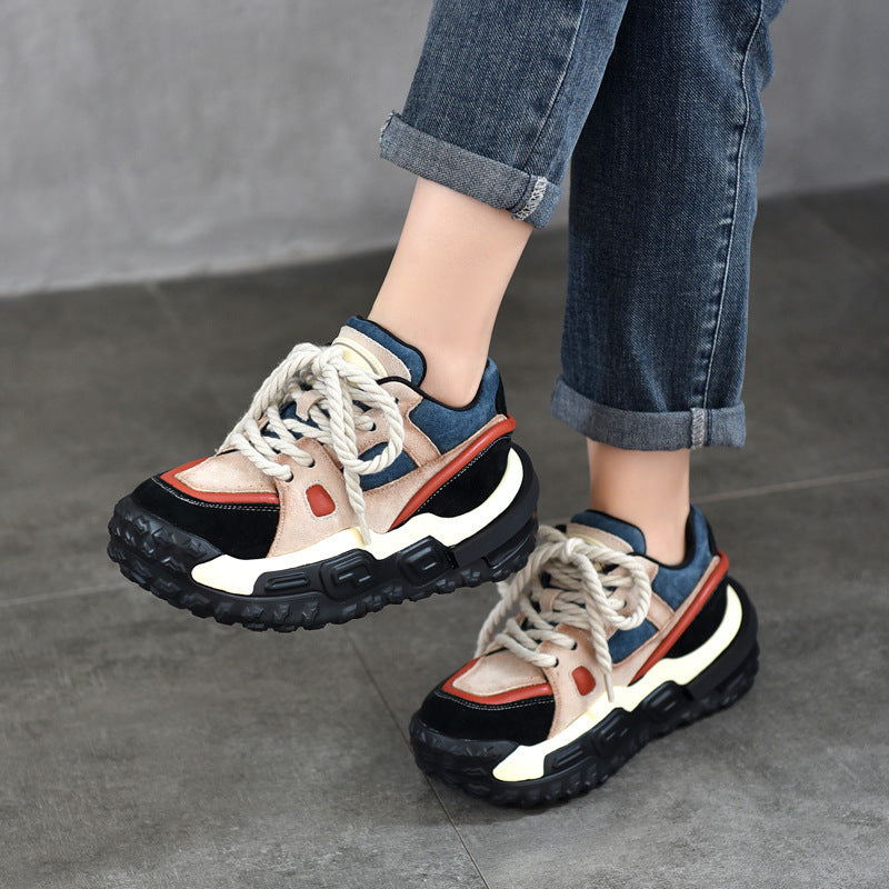 Women's Leisure Thick Bottom Light Daddy With Men's Shoes