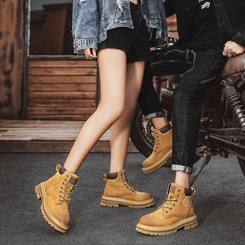 Women's & Men's Platform Height Increasing Leisure Male Couple Boots