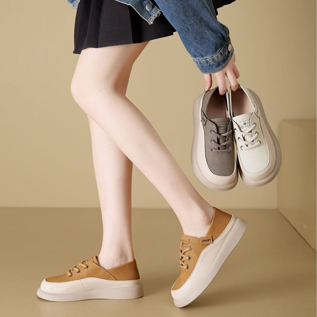 Women's College Soft Bottom Flat Fashion Round Head Women's Sports Shoes
