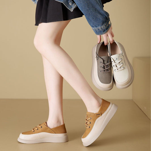 Women's College Soft Bottom Flat Fashion Round Head Women's Sports Shoes