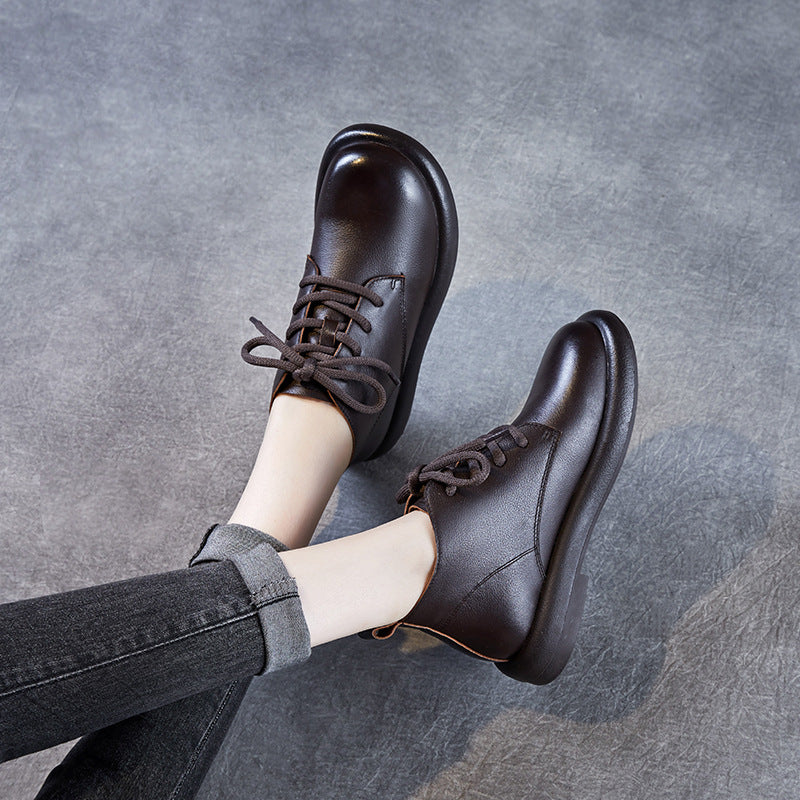 Women's Authentic Retro Ankle Soft Soled Flats Boots