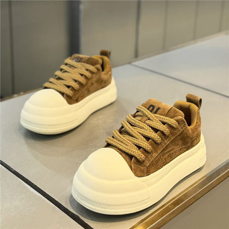 Men's Flow Wild Fashion Tide Thick Bottom Matte Low Top Casual Shoes
