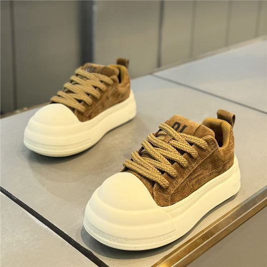 Men's Flow Wild Fashion Tide Thick Bottom Matte Low Top Casual Shoes
