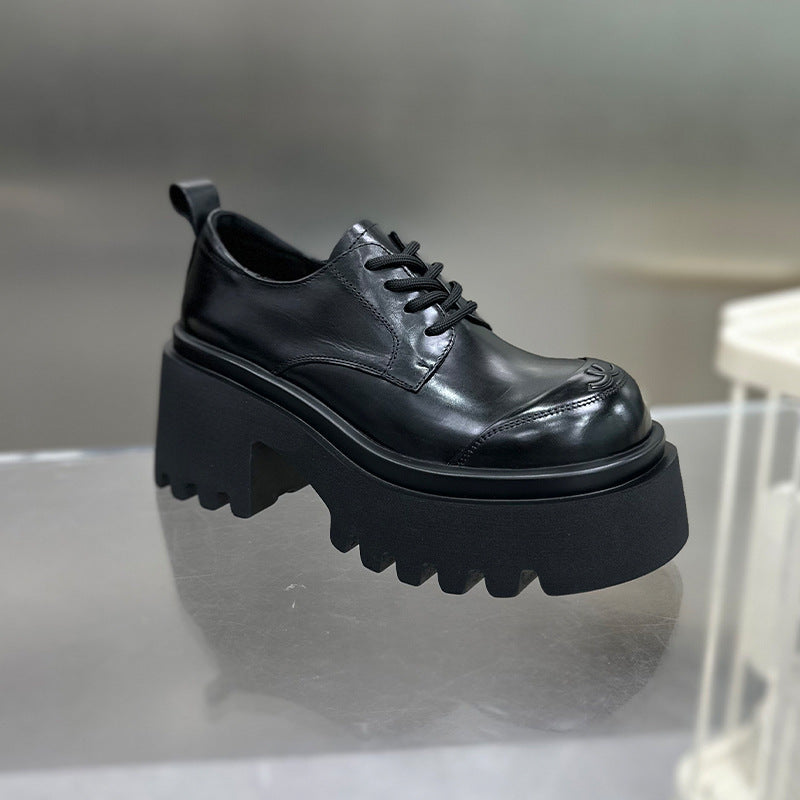 Women's European Goods Height Increasing Skinny Platform Classic Style Round Women's Fashion Shoes