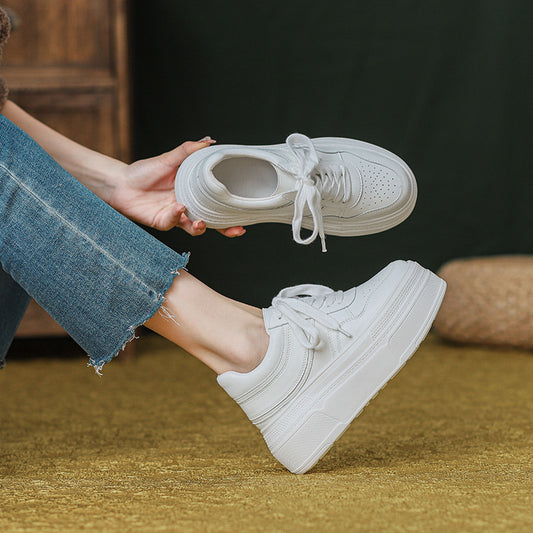 Women's Soft Genuine Surface Height Increasing Insole Platform Women's Casual Shoes