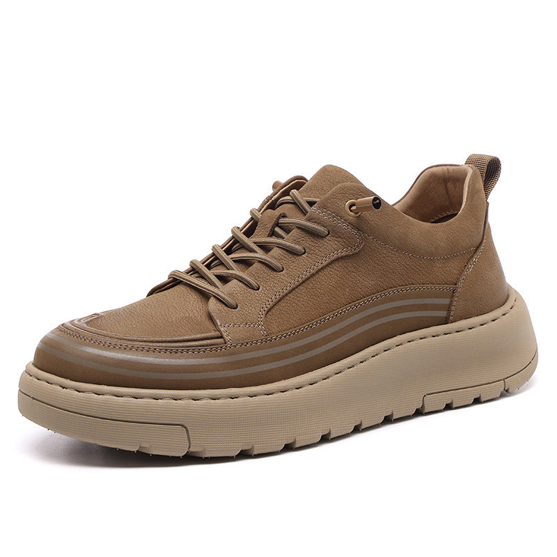 Men's Genuine Spring Versatile Slip-on Lazy Thick Men's Casual Shoes