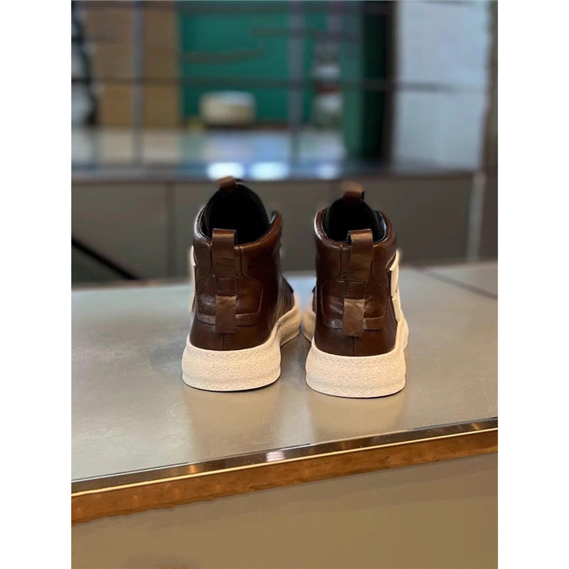 Attractive Men's Thick-soled Soft Bottom Skateboard Men's Sports Shoes
