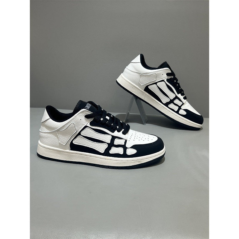 Men's Autumn Breathable Skateboard Fashionable Lightweight White Men's Sports Shoes