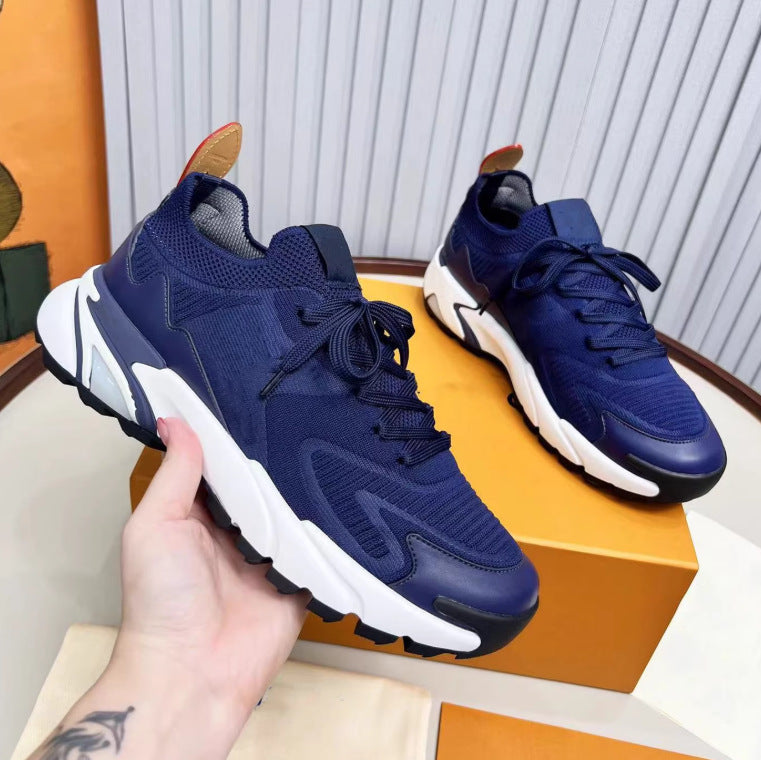 Men's Round Head Thick Bottom Mesh Slip On Men's Sports Shoes