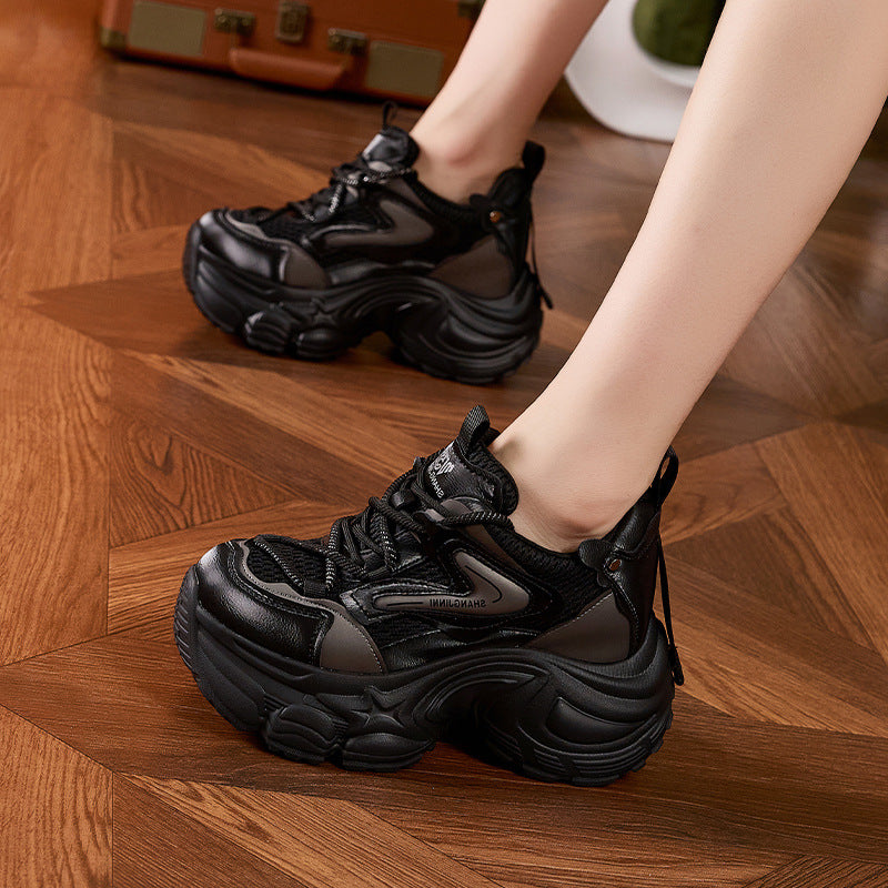 Women's Dad Mesh Breathable Height Increasing Insole Women's Sports Shoes