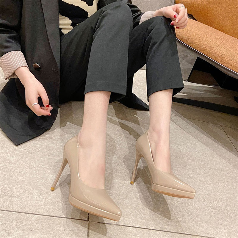 Women's Korean Patent Sexy Pointed Stiletto Classy High Fairy Style Women's Fashion Shoes