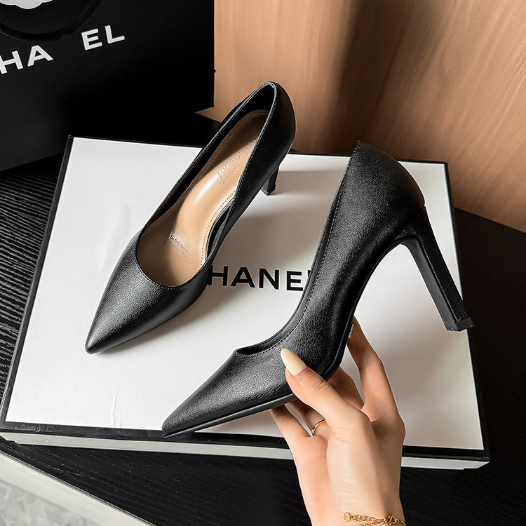 Women's Professional Square Pointed Toe Temperament Wild Soft Not Men's Shoes