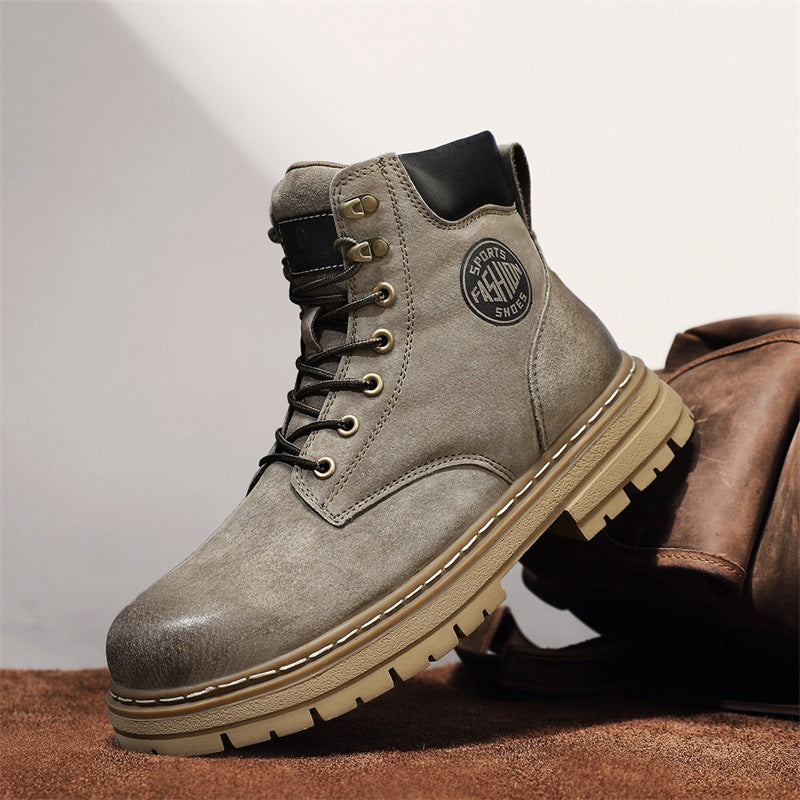 Men's Genuine Tooling British Style Fashionable Warm Men's Martin Boots