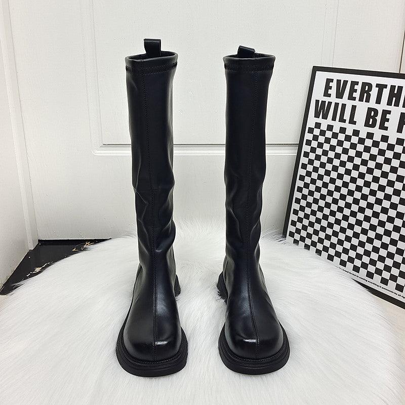 Knight Female Thin Over The Knee Winter Fleece-lined Vintage Long Boots