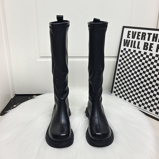 Knight Female Thin Over The Knee Winter Fleece-lined Vintage Long Boots