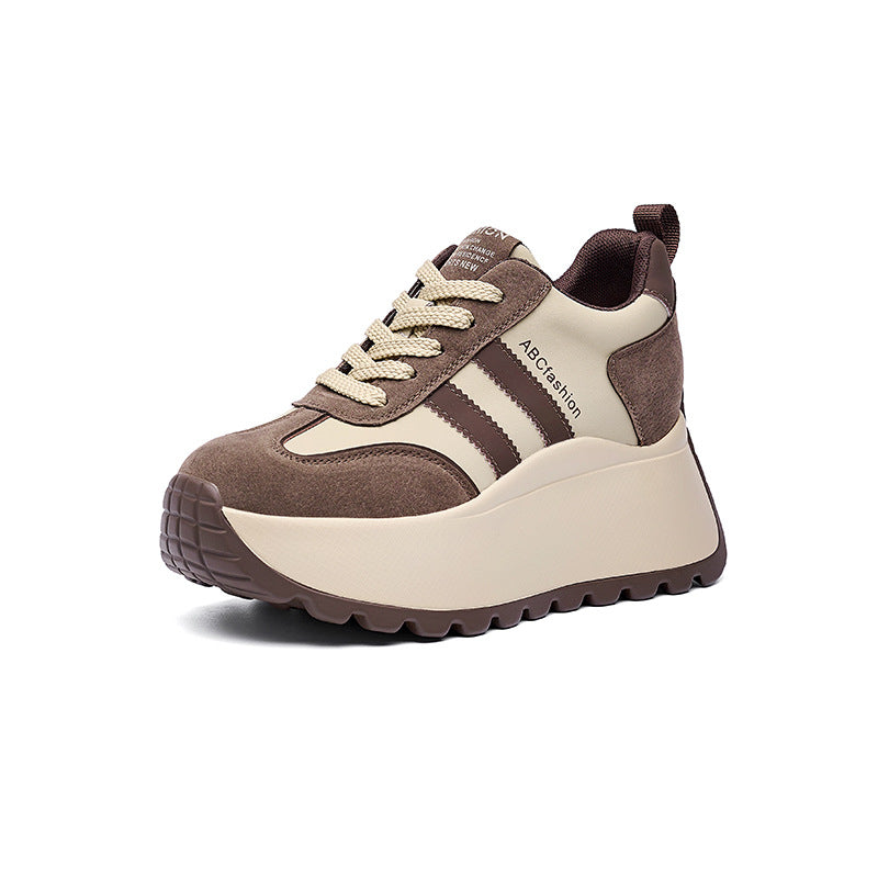 Women's Autumn Fashion Thick Bottom Increased Letters Sports Casual Shoes