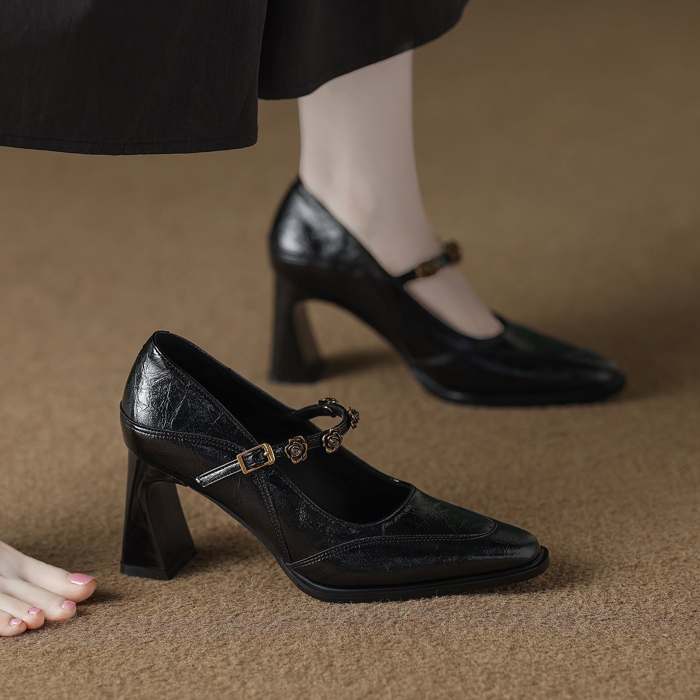 Women's Version Western Style High French Pumps Vintage Women's Casual Shoes