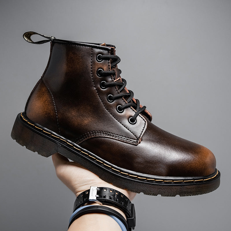 Men's Plus Size Martin Couple British Style Men's Leather Boots