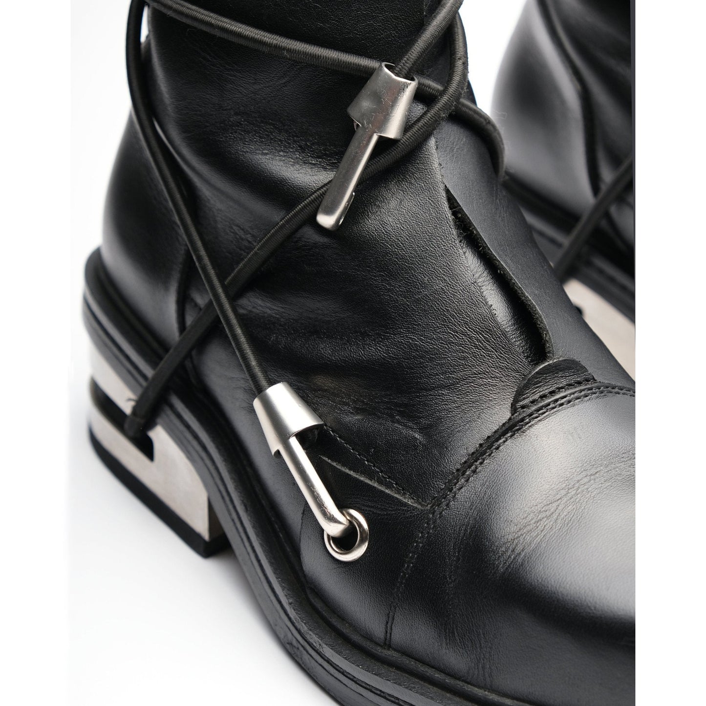 Booties Elastic Bandage Generation Square Toe Short Tube Heels
