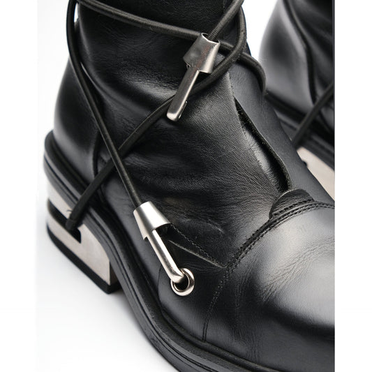Booties Elastic Bandage Generation Square Toe Short Tube Heels