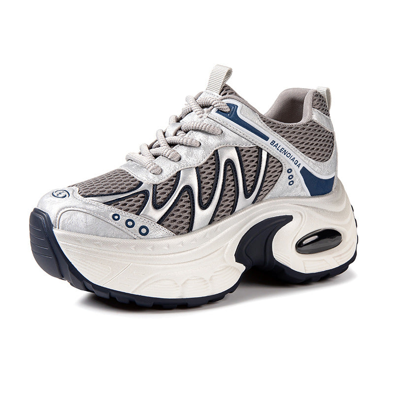 Women's Platform Dad Spring Mesh Breathable Leisure Small Women's Sports Shoes