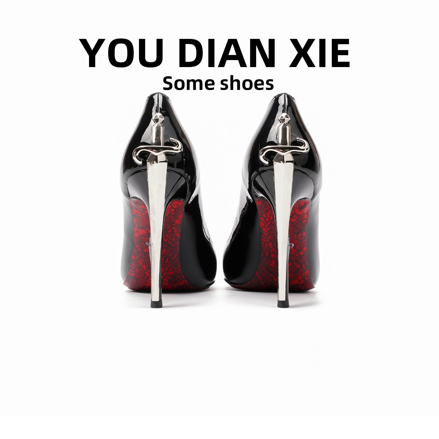 Women's High Sharp Sword Metal Element Pointed Stiletto Beautiful Temperament High-grade Heels