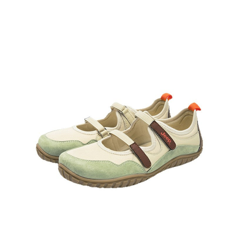 Jeep Sports Mary Jane Female Comfortable Soft Bottom Niche Shallow Women's Fashion Shoes