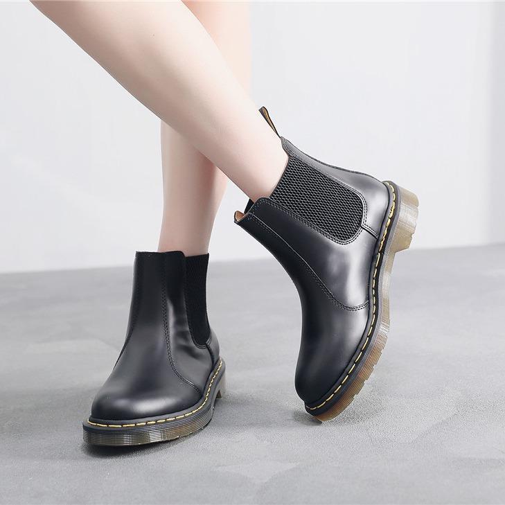 Women's & Men's Chelsea Lady Couple Motorcycle British Short Plus Women's Leather Boots