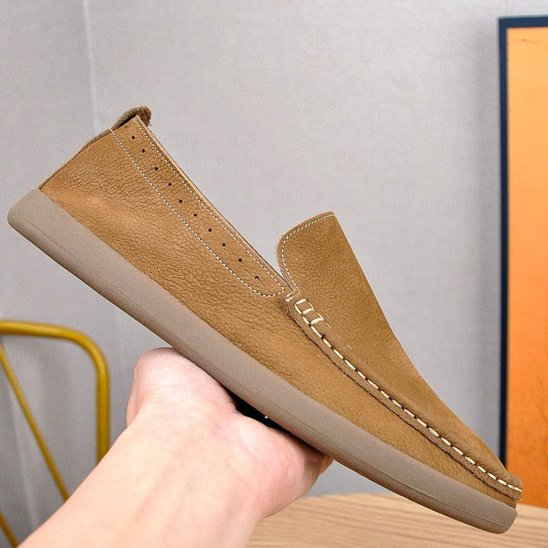 Men's Genuine Soft Bottom First Layer Cowhide Breathable Men's Casual Shoes