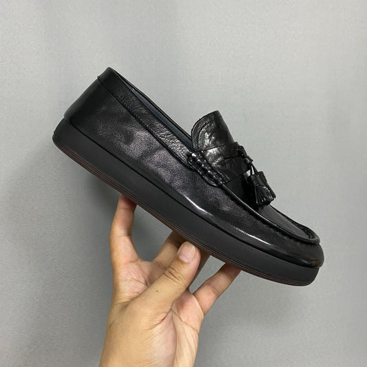 Classic Versatile Business Slip-on Lazy Waxing Men's Casual Leather Shoes