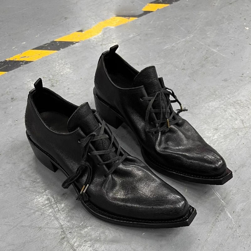 Women's & Men's Model Wizard Catwalk Fashion Pointed High Platform Derby Height Heels