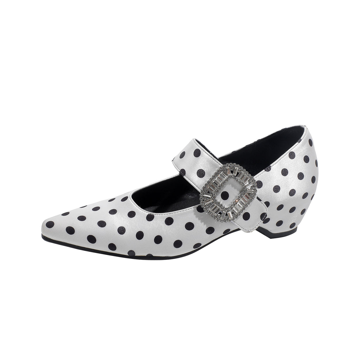 Women's Square Buckle Spring French Polka Dot Women's Fashion Shoes
