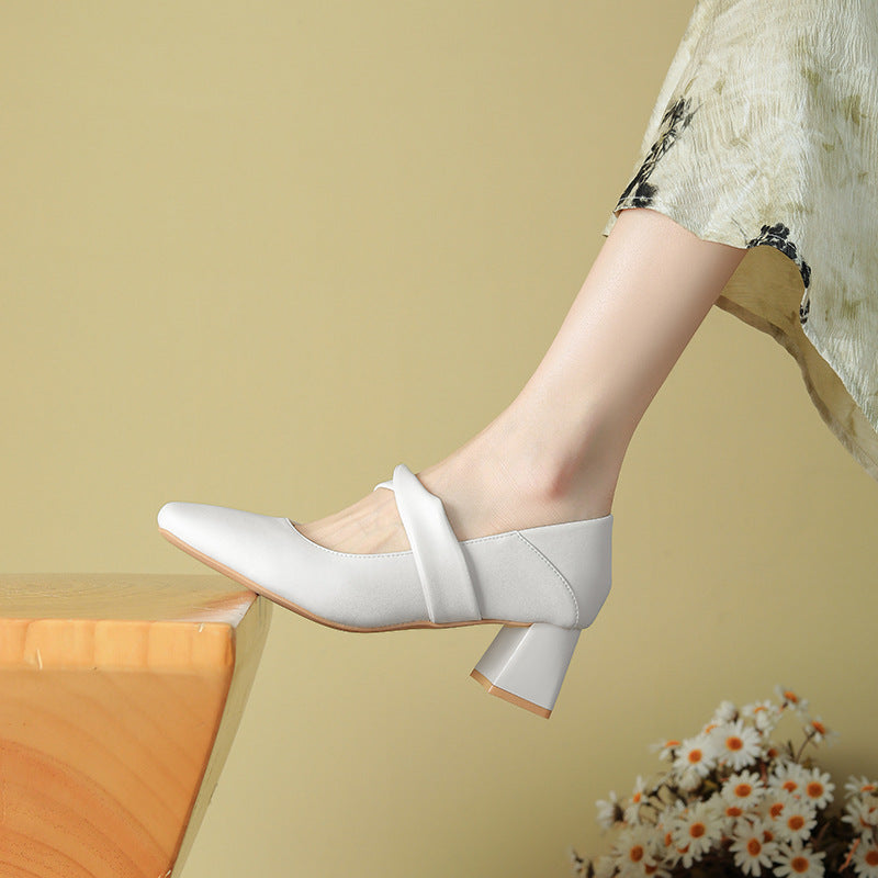 Women's Mary Jane High Gentle Fairy Lady Style Dress Women's Fashion Shoes