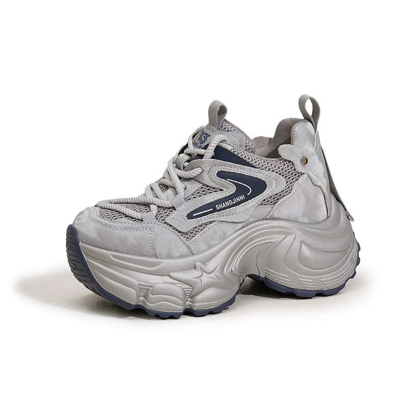 Women's Dad Mesh Breathable Height Increasing Insole Women's Sports Shoes