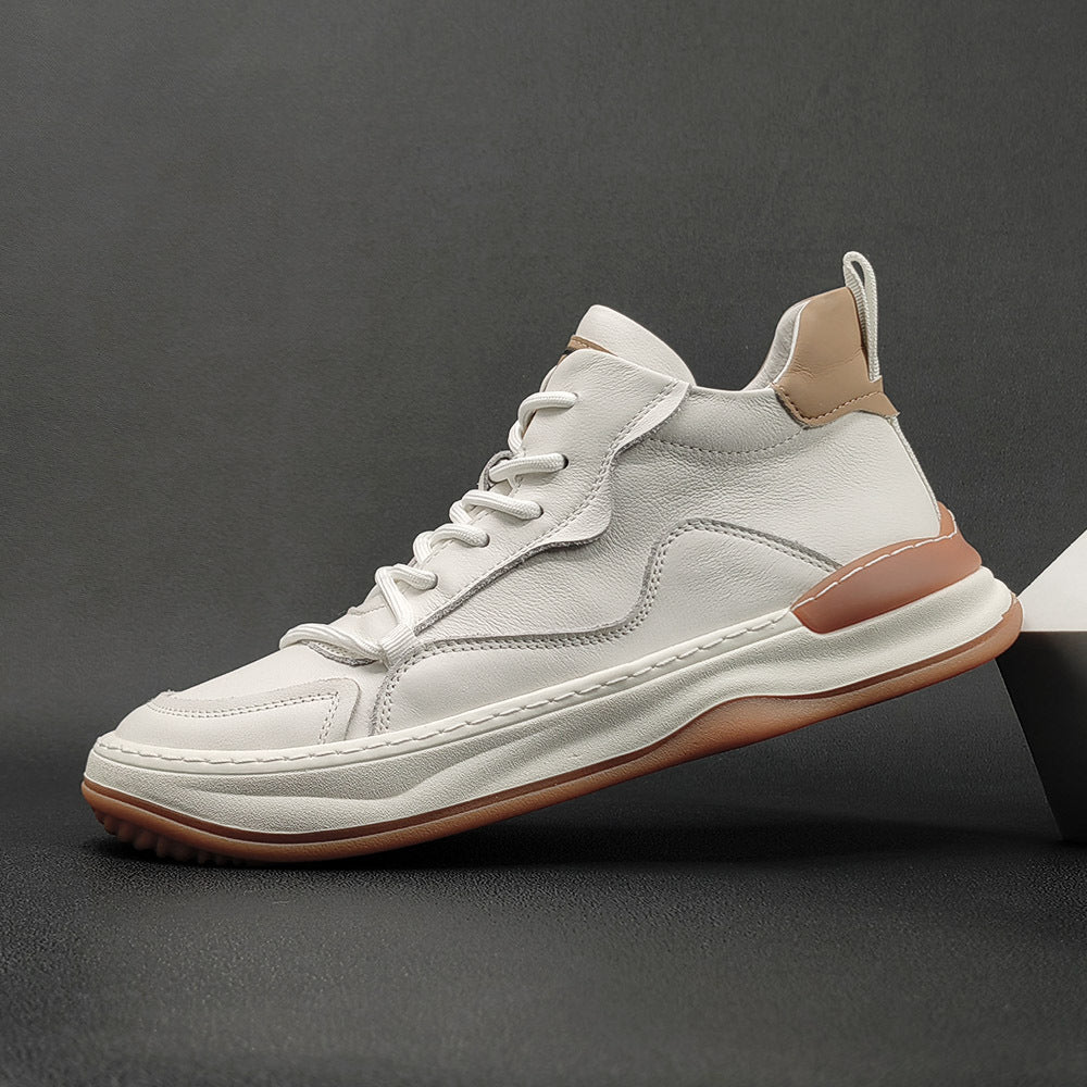 Men's Cute Ugly Mango Top Layer Cowhide Fleece-lined Men's Sports Shoes