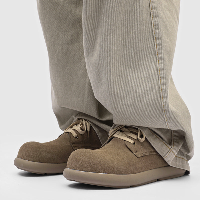 Winter Suede American Retro Derby Flat Sneakers