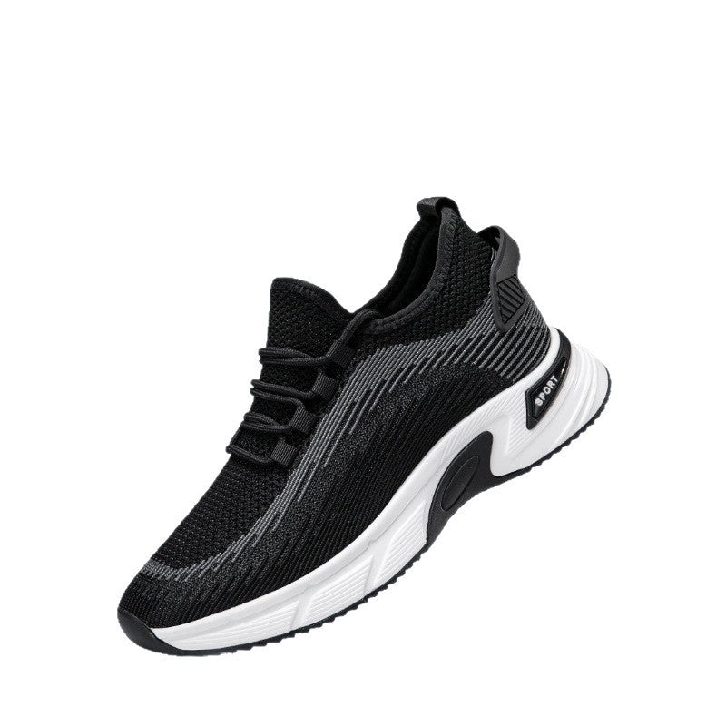 Men's Elevator Summer Breathable Fly Woven Mesh Invisibly Heightened Casual Shoes
