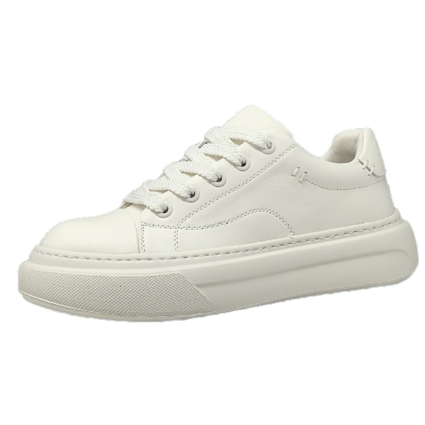 Men's Thick Bottom Fashionable Top Layer Cowhide Casual Shoes