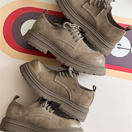 Men's Spring Breathable Thick-soled British Style Couple Men's Martin Boots