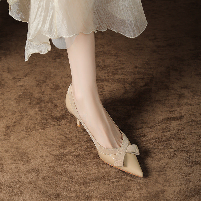 Women's High Stiletto Commuter Bow Temperament Not Heels