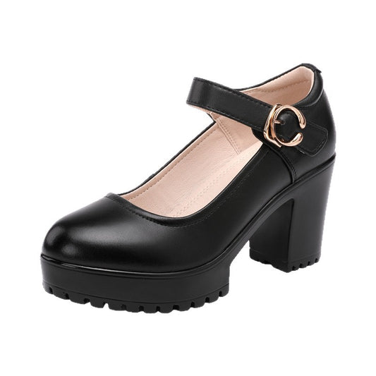 Women's Cheongsam Catwalk Show High Chunky Platform Round Toe Large Men's Shoes