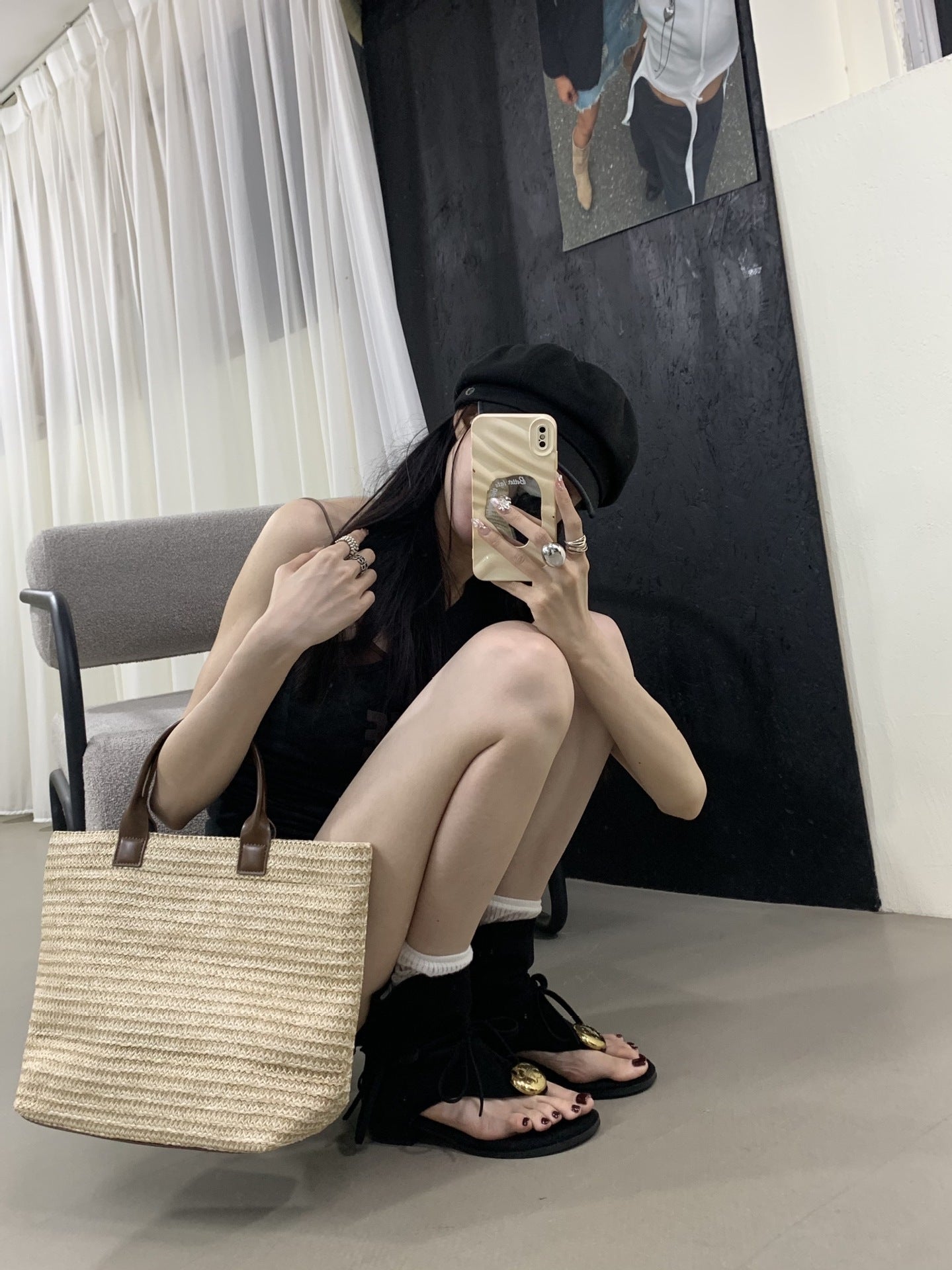 Women's Korean Style Square Toe Tassel Autumn Suede Herringbone Women's Casual Shoes