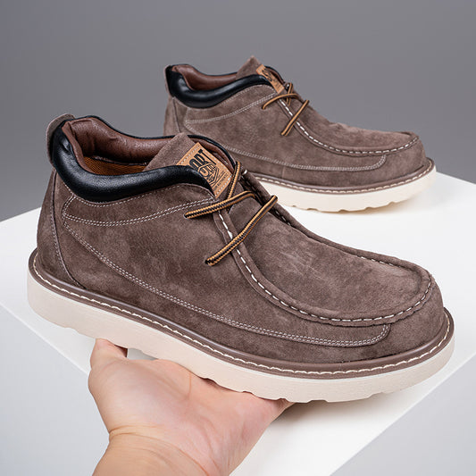 Men's Layer Pigskin Extra Large Size Martin Leisure Men's Leather Boots