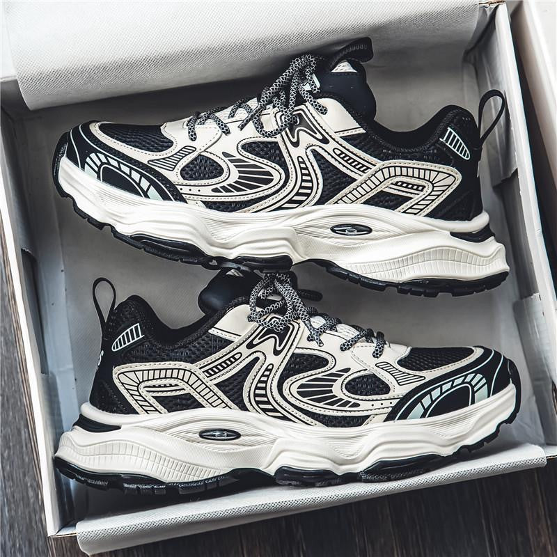 Men's Spring Breathable Mesh Trendy Platform Daddy Men's Sports Shoes