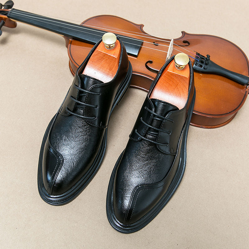 Men's Summer Breathable Business Formal Wear Green Fashionable Style Men's Casual Leather Shoes