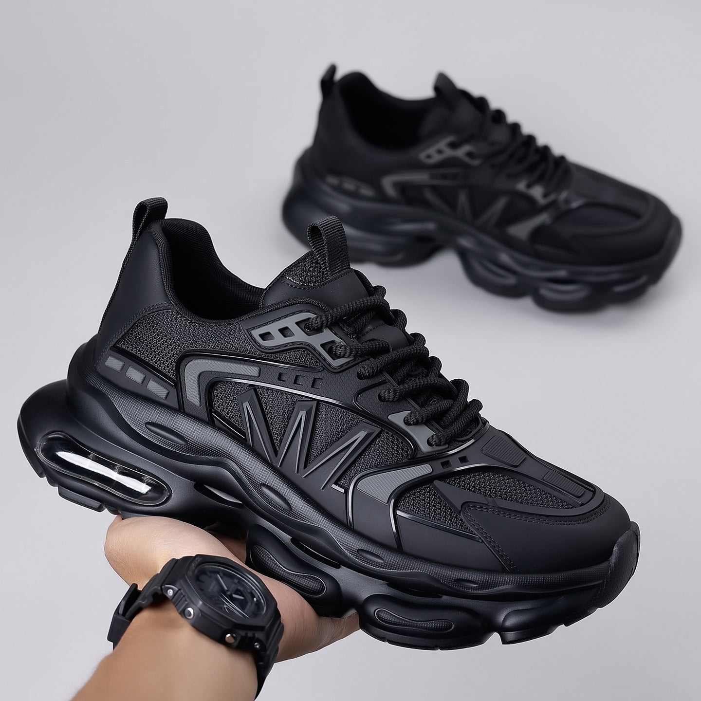 Men's Platform Dad Mesh Fashion Breathable Large Sneakers