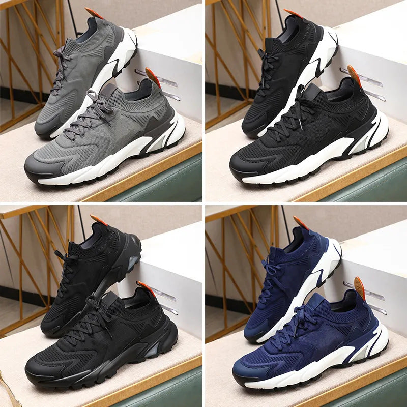 Men's Fly Woven Mesh Platform Outer Wear Men's Sports Shoes